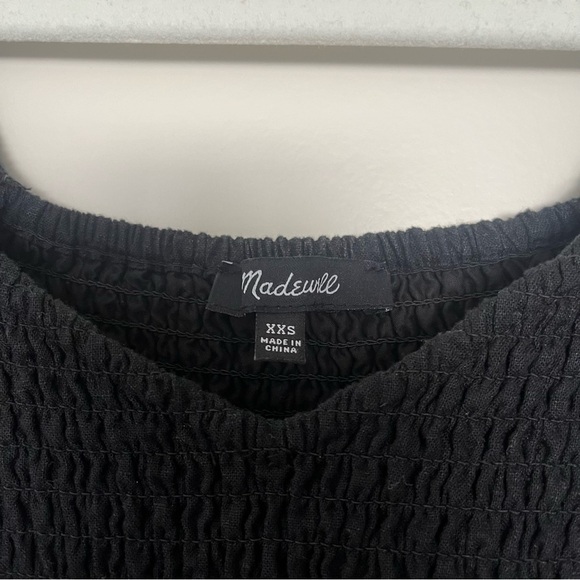 Madewell Linen-Blend Lucie Smocked Mini Dress - Picture 8 of 10